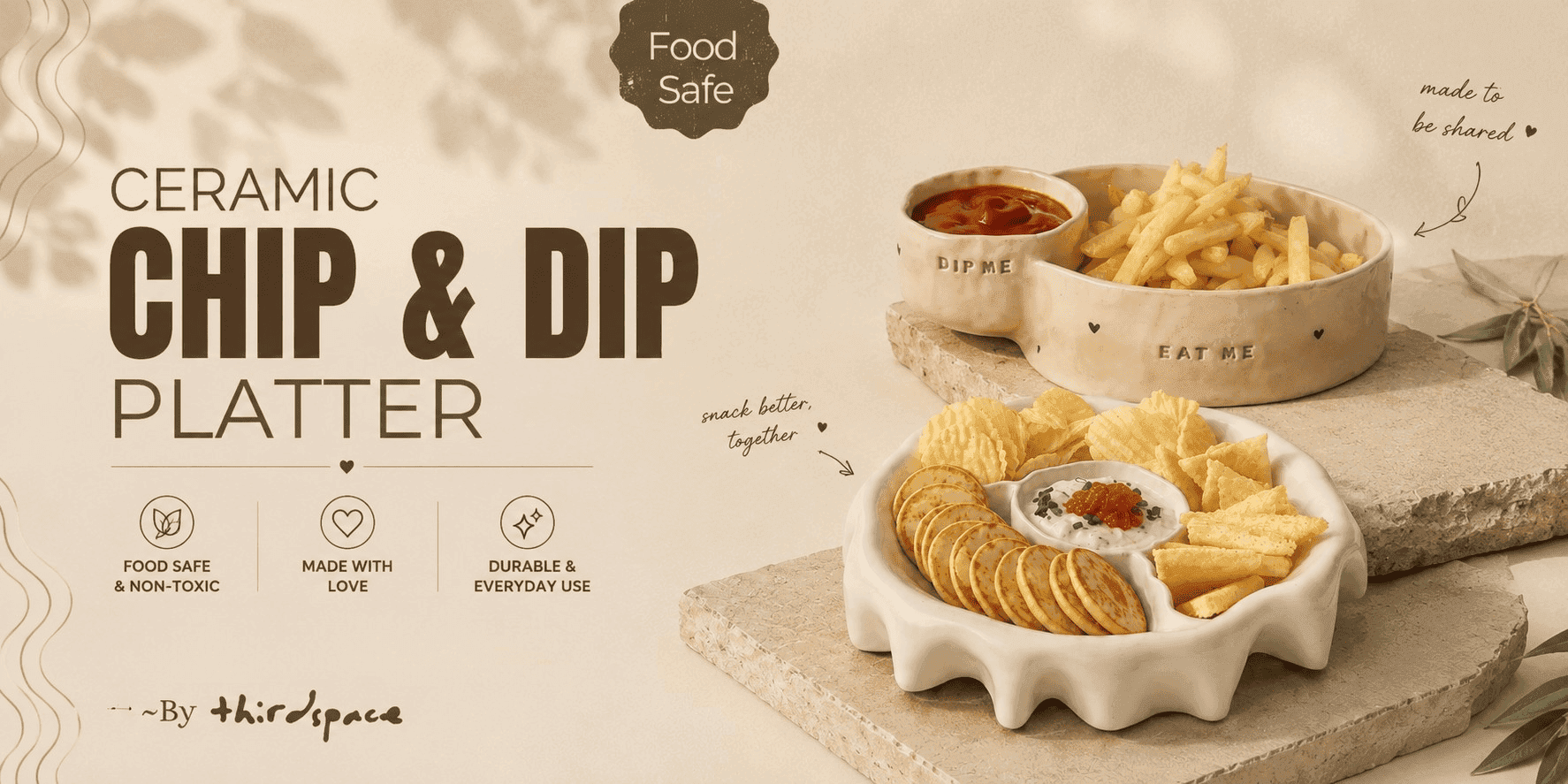 Ceramic Chip & Dip Platter Workshop | Slide 1